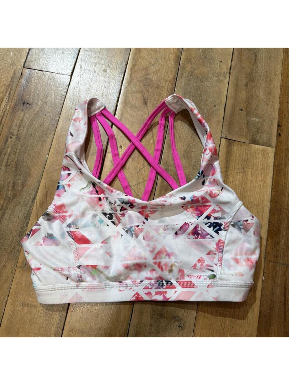 Women's Pink and Multi Bra